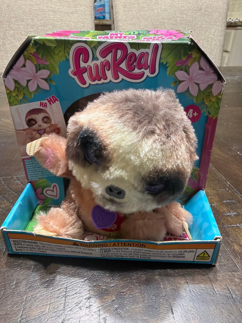 FurReal My Mini Little Hugs Sloth Interactive Plush Toy Hasbro 2024 Tested Works